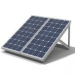 Off grid solar power systems on white background