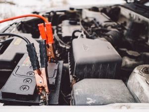 Close up view of a amaron car battery from inverter battery manufacturer in chennai