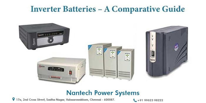 Different types of inverter batteries by inverter delaers in chennai