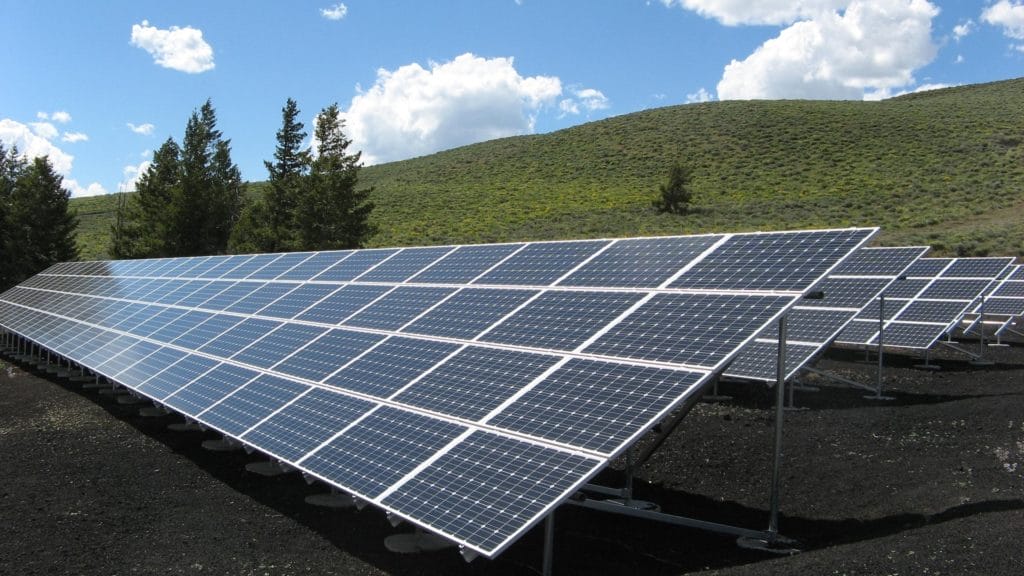 Solar Power Panel On Summer Season