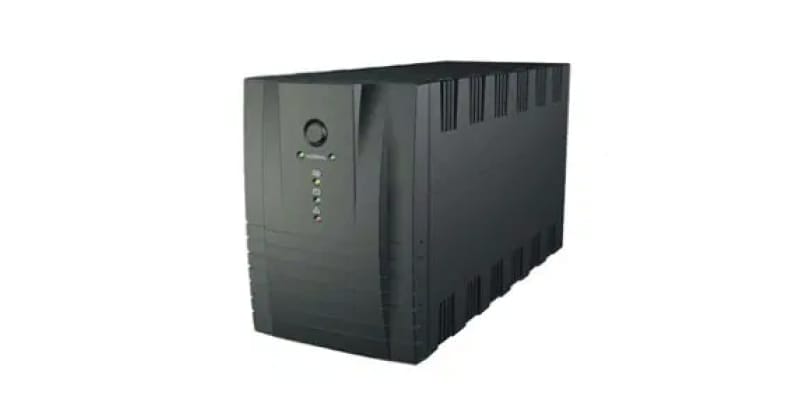 The close-up view of a line interactive UPS system.