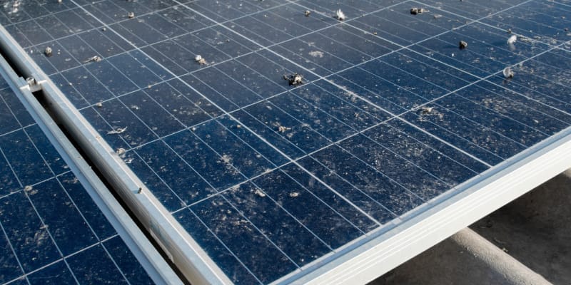 Close-up of a solar panel surface, illustrating the topic of average solar panel lifespan.